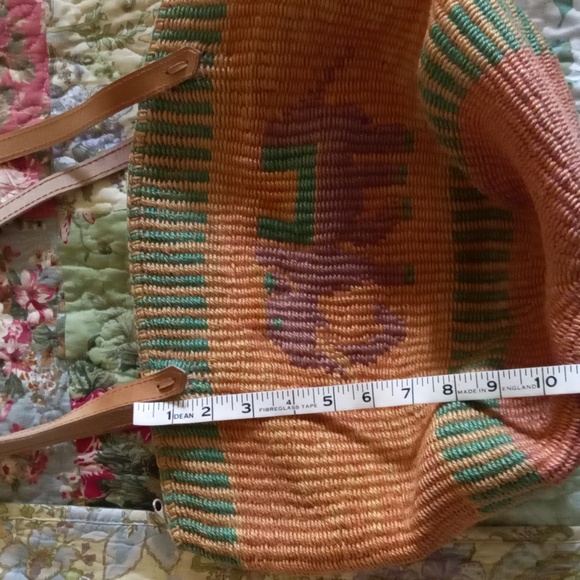 Vintage Sisal Market Shoulder Basket Bag - Picture 4 of 7